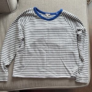 Gap Striped Gray and Blue Shirt